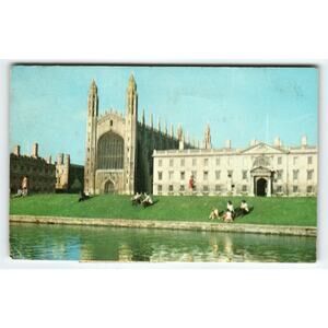 Vintage Linen Postcard King's College Chapel Cambridge 1930s-40s